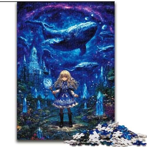 Puzzle für Erwachsene 1000 Teile Geheimnisvolles Elfenmädchen, Spielzeug, Lernspiele, Stressabbau, Eltern-Kind-Interaktion (Größe 26x38cm) von MrChunlong