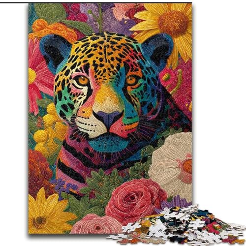 Puzzle für Erwachsene 1000 Teile Leopard, Spielzeug, Lernspiele, Stressabbau, Eltern-Kind-Interaktion (Größe 26x38cm) von MrChunlong
