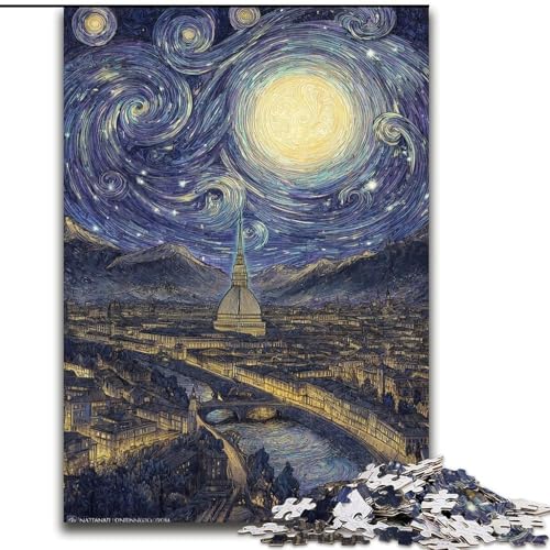 Puzzle für Erwachsene 1000 Teile Nachthimmel, Spielzeug, Lernspiele, Stressabbau, Eltern-Kind-Interaktion (Größe 26x38cm) von MrChunlong