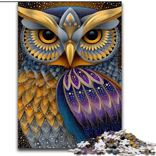 Puzzle für Erwachsene 1000 Teile Tier-Fantasie-Eule, Spielzeug, Lernspiele, Stressabbau, Eltern-Kind-Interaktion (Größe 26x38cm) von MrChunlong