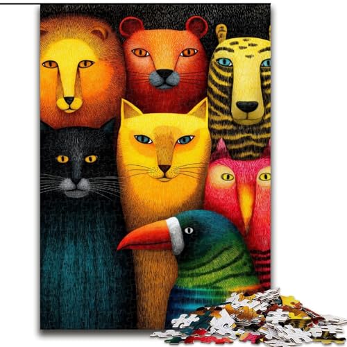 Puzzle für Erwachsene 1000 Teile Tierwelt, Spielzeug, Lernspiele, Stressabbau, Eltern-Kind-Interaktion (Größe 50x75cm) von MrChunlong