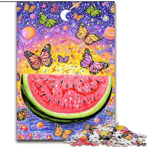 Puzzle für Erwachsene 1000 Teile Wassermelonenschmetterling, Spielzeug, Lernspiele, Stressabbau, Eltern-Kind-Interaktion (Größe 50x75cm) von MrChunlong