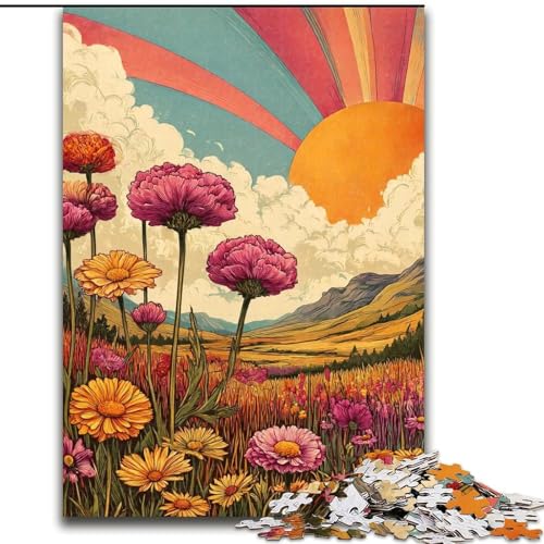 Puzzle für Erwachsene 1000 Teile Wildblumensommer, Spielzeug, Lernspiele, Stressabbau, Eltern-Kind-Interaktion (Größe 26x38cm) von MrChunlong