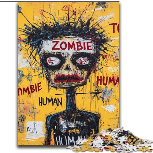 Puzzle für Erwachsene 1000 im Basquiat-Stil, Denksportaufgabe zur Wanddekoration, einzigartige Geburtstags 14-Jährige (Größe 26x38cm) von MrChunlong