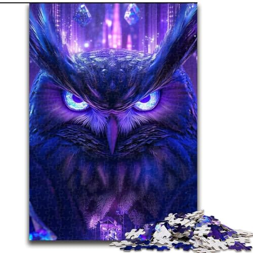 Puzzle für Erwachsene mit 1000 Teilen, kosmische Eule, Familienunterhaltungsspielzeug, ganze Familie, ab 14 Jahren (Größe 26x38cm) von MrChunlong