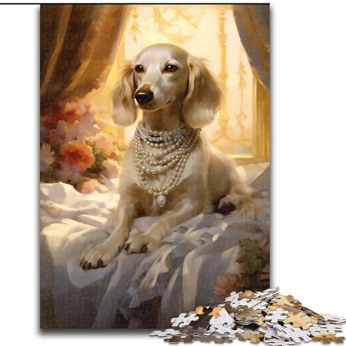 Puzzle für Erwachsene mit 1000 Teilen, verwöhnter Welpe, aus Pappe, interaktives Familienspiel, Heimdekoration zum Selbermachen, anspruchsvolles Denkspiel als Geschenk, 1000 Teile(26x38cm) von MrChunlong