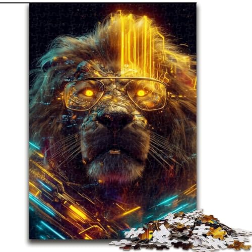 Puzzle für Teenager, 1000 Puzzles, Löwe, Familienaktivität, einzigartige Heimdekoration und Geschenke für Kinder ab 14 Jahren (Größe 50x75cm) von MrChunlong