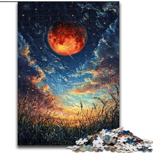 Puzzle für Teenager, 1000 Puzzles, Mondlandschaft, Familienaktivität, einzigartige Heimdekoration und Geschenke für Kinder ab 14 Jahren (Größe 50x75cm) von MrChunlong