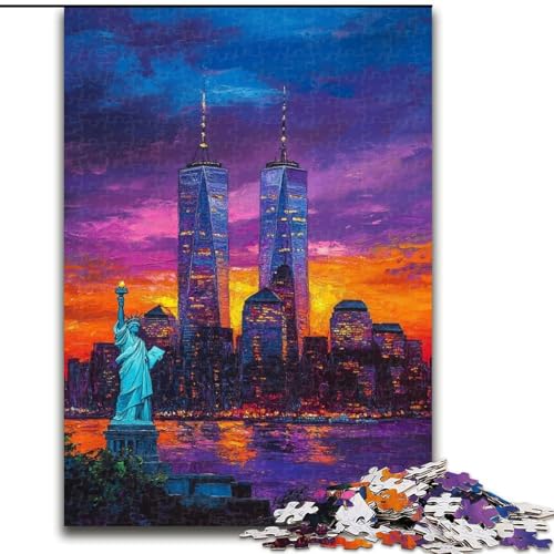 Puzzle für Teenager, 1000 Puzzles, New York, USA, Familienaktivität, einzigartige Heimdekoration und Geschenke für Kinder ab 14 Jahren (Größe 26x38cm) von MrChunlong