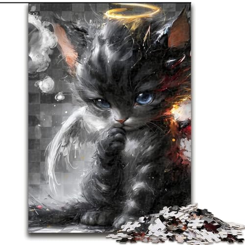 Puzzle für Teenager, 1000 Puzzles, Teufelskätzchen, hilft dem Gehirn, süchtig machendes Spielzeug zu trainieren, um Geduld zu fördern, perfekte Dekoration (Größe 26x38cm) von MrChunlong