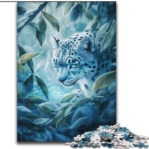 Puzzle für Teenager, 1000 Puzzleteile, Dschungelleopard, Familienaktivität, einzigartige Heimdekoration und Geschenke für Kinder ab 14 Jahren (Größe 50x75cm) von MrChunlong