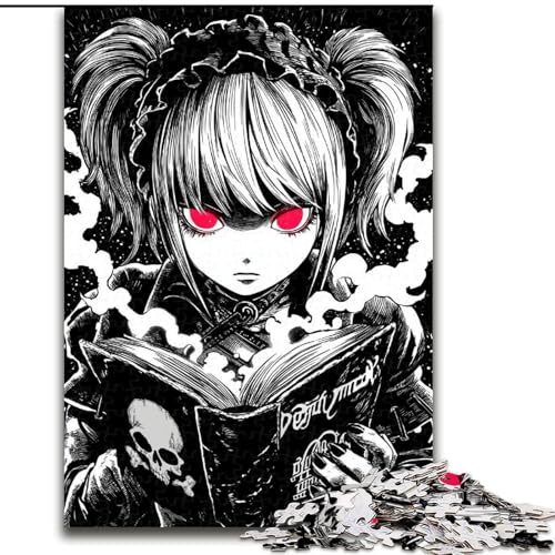 Puzzle für Teenager, 1000 Teile, Anime-Dämonenmädchen, anspruchsvolles Spiel und Familienspiel mit vollständig ineinandergreifenden, zufällig geformten Teilen (Größe 50x75cm) von MrChunlong
