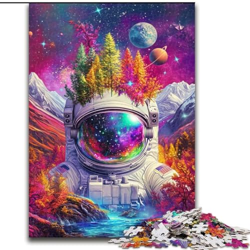Puzzle für Teenager, 1000 Teile, Astronautenberge, anspruchsvolles Spiel und Familienspiel mit vollständig ineinandergreifenden, zufällig geformten Teilen (Größe 50x75cm) von MrChunlong