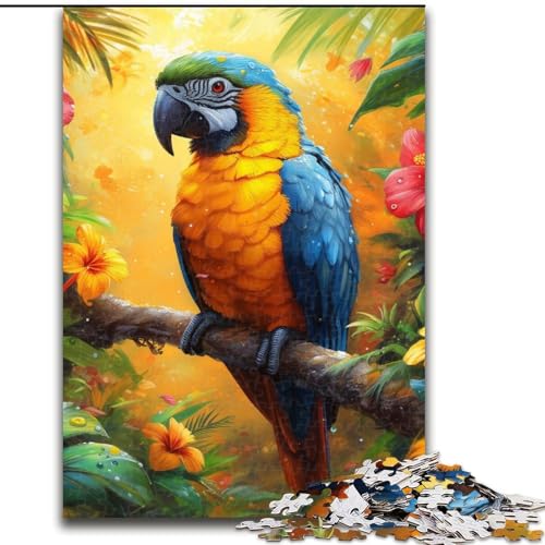 Puzzle für Teenager, 1000 Teile, Dschungelpapagei, trainieren Sie Ihr Gehirn und Ihre Hände Einzigartige Geburtstags- und Geschenkideen für Kinder ab 14 Jahren (Größe 50x75cm) von MrChunlong