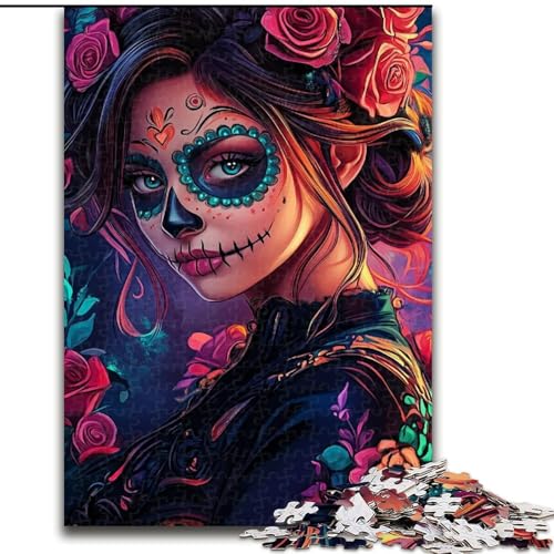 Puzzle für Teenager, 1000 Teile, Fantasie-Skelett, Lernspielzeug, einzigartige Geburtstags- und Geschenkideen für Kinder ab 14 Jahren (Größe 50x75cm) von MrChunlong