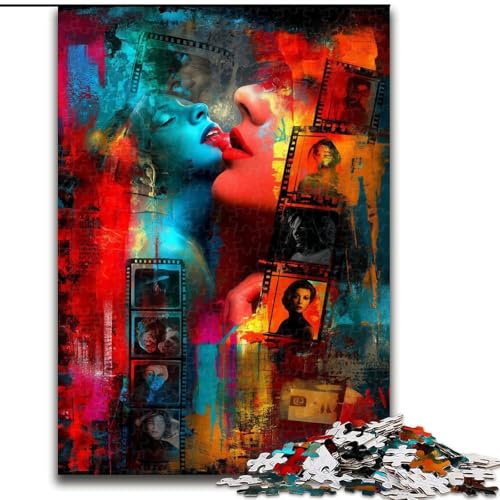 Puzzle für Teenager, 1000 Teile, Filmcollage, Spielspielzeug, jedes Teil ist einzigartig – anspruchsvolles Familienspiel für 14-Jährige (Größe 26x38cm) von MrChunlong