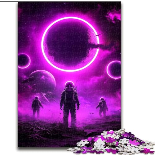 Puzzle für Teenager, 1000 Teile, Galaxie-Astronaut, anspruchsvolles Spiel und Familienspiel mit vollständig ineinandergreifenden, zufällig geformten Teilen (Größe 50x75cm) von MrChunlong