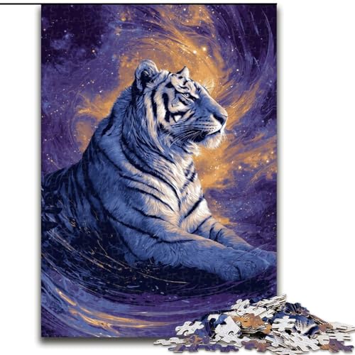 Puzzle für Teenager, 1000 Teile, Galaxie-Tiger, Lernspielzeug, einzigartige Geburtstags- und Geschenkideen für Kinder ab 14 Jahren (Größe 50x75cm) von MrChunlong