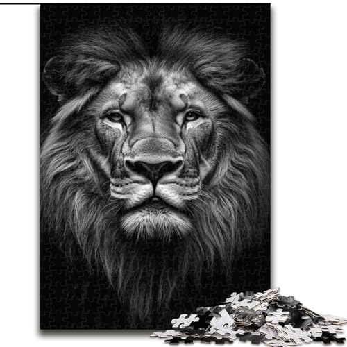Puzzle für Teenager, 1000 Teile, Löwe, anspruchsvolles Spiel und Familienspiel mit vollständig ineinandergreifenden, zufällig geformten Teilen (Größe 26x38cm) von MrChunlong