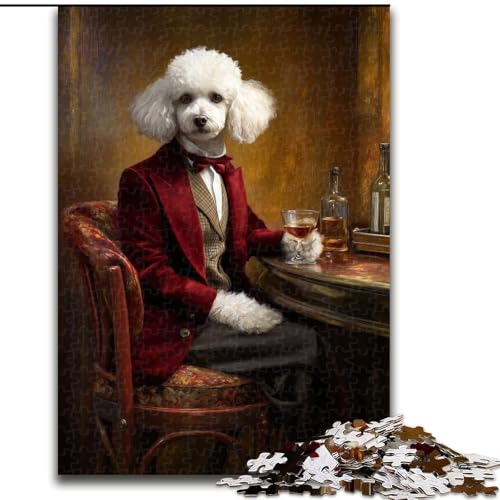 Puzzle für Teenager, 1000 Teile, Pudel-Königsfamilie, Lernspielzeug, Familienspiele, einzigartige Geburtstags- und Geschenkideen (Größe 26x38cm) von MrChunlong