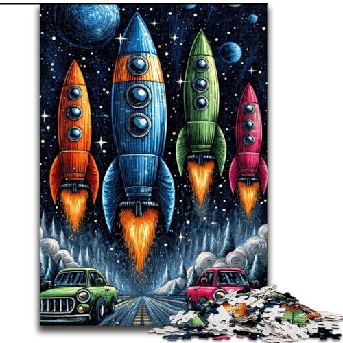 Puzzle für Teenager, 1000 Teile, Rakete, Lernspielzeug, einzigartige Geburtstags- und Geschenkideen für Kinder ab 14 Jahren (Größe 50x75cm) von MrChunlong