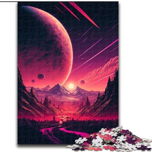 Puzzle für Teenager, 1000 Teile, Sonnenuntergangsposter, anspruchsvolles Spiel und Familienspiel mit vollständig ineinandergreifenden, zufällig geformten Teilen (Größe 50x75cm) von MrChunlong