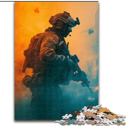 Puzzle für Teenager, 1000 Teile, Spezialeinheiten, Lernspielzeug, einzigartige Geburtstags- und Geschenkideen für Kinder ab 14 Jahren (Größe 26x38cm) von MrChunlong