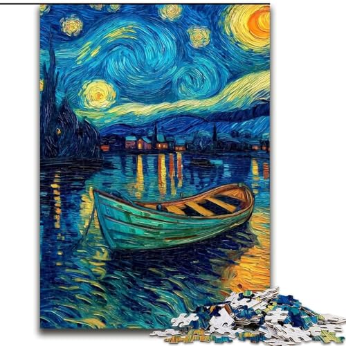 Puzzle für Teenager, 1000 Teile, Sternenhimmel-Boot, trainieren Sie Ihr Gehirn und Ihre Hände, einzigartige Geburtstags- und Geschenkideen für Kinder ab 14 Jahren (Größe 26x38cm) von MrChunlong