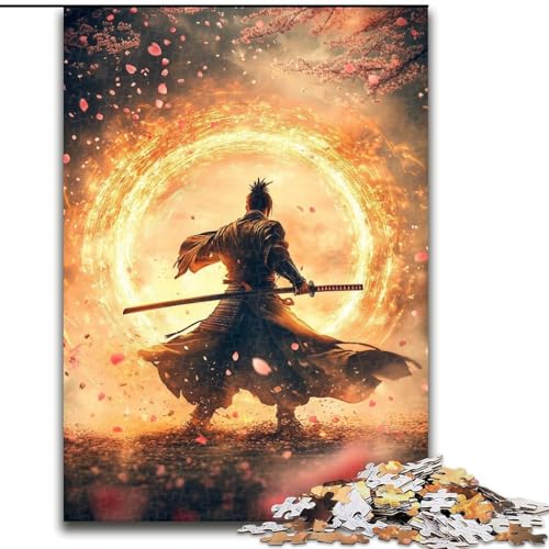 Puzzle für Teenager, 1000 Teile, japanischer Ninja-Krieger, Lernspielzeug, einzigartige Geburtstags- und Geschenkideen für Kinder ab 14 Jahren (Größe 26x38cm) von MrChunlong
