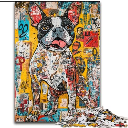 Puzzle für Teenager, Boxerhund, für Kinder ab 14 Jahren Jedes Teil ist einzigartig – lustiges und herausforderndes Spiel für die ganze Familie Tolles Geschenk (Größe 50x75cm) von MrChunlong