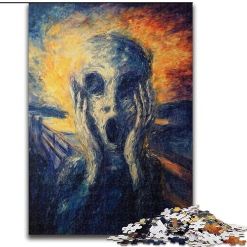 Puzzle für Teenager mit 1000 Teilen zum Thema Horrorfilme, anspruchsvolles Spiel und Familienspaß mit vollständig ineinandergreifenden, zufällig geformten Teilen (Größe 26x38cm) von MrChunlong