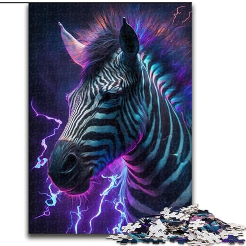 Puzzle mit 1000 Teilen, Blitzzebra-Puzzle aus Pappe, mit interaktivem Familienspiel, Kinder ab 14 Jahren, 1000 Teile(26x38cm) von MrChunlong