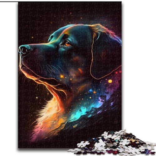 Puzzle mit 1000 Teilen, Golden Retriever-Puzzle aus Pappe, mit interaktivem Familienspiel, Kinder ab 14 Jahren, 1000 Teile(26x38cm) von MrChunlong