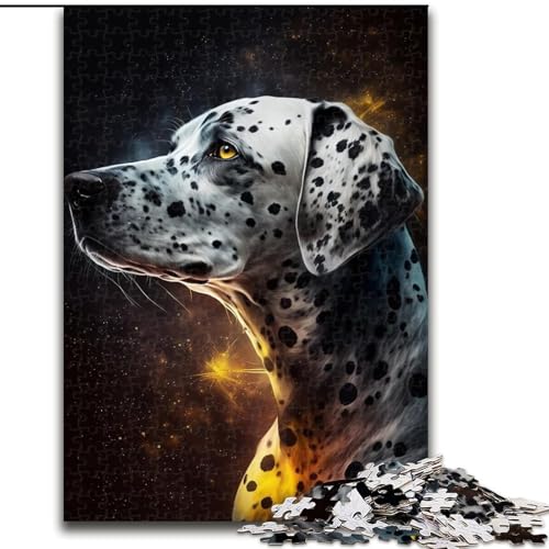 Puzzle mit 1000 Teilen, Goldener Dalmatiner, aus Pappe, mit interaktivem Familienspiel, Kinder ab 14 Jahren, 1000 Teile(26x38cm) von MrChunlong