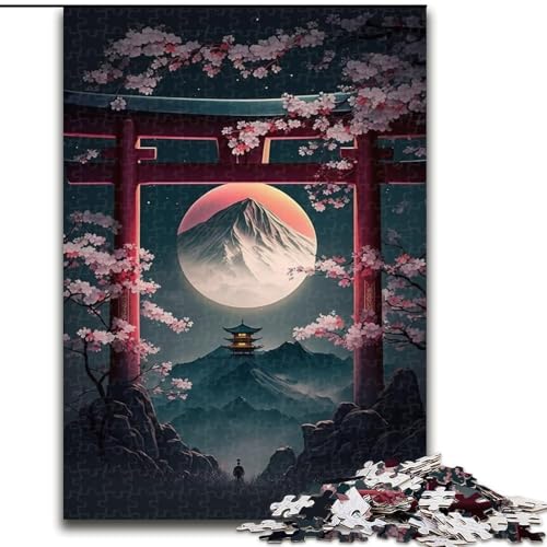 Puzzle mit 1000 Teilen, Japanisches Torii-Tor-Puzzle aus Pappe, mit interaktivem Familienspiel, Kinder ab 14 Jahren, 1000 Teile(26x38cm) von MrChunlong