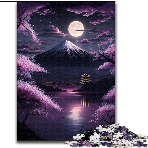 Puzzle mit 1000 Teilen, Mount Fuji-Puzzle aus Pappe, mit interaktivem Familienspiel, Kinder ab 14 Jahren, 1000 Teile(26x38cm) von MrChunlong