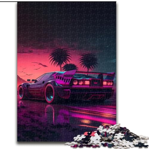 Puzzle mit 1000 Teilen, Retro-Wellenauto, buntes Puzzle aus Pappe, mit interaktivem Familienspiel, Kinder ab 14 Jahren, 1000 Teile(26x38cm) von MrChunlong