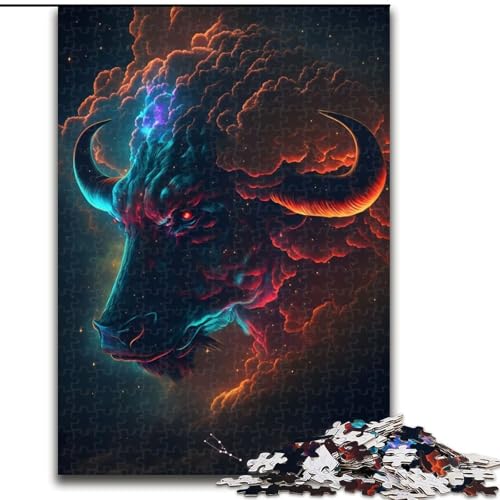 Puzzle mit 1000 Teilen, Steady Cloud Taurus, aus Pappe, mit interaktivem Familienspiel, Kinder ab 14 Jahren, 1000 Teile(26x38cm) von MrChunlong