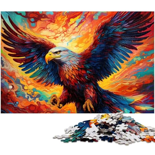 Puzzle mit 1000 Teilen, bunter Adler, anspruchsvolle Puzzles, Spaß für die ganze Familie, Gehirn-Herausforderung, Teenager, 50x75cm/19,68x29,52 Zoll Puzzle mit 1000 Teilen, bunter Adler, anspruchsvolle Puzzles, Spaß für die ganze Familie, Gehirn-Herausforderung, Teenager, 50x75cm/19,68x29,52 Zoll von MrChunlong