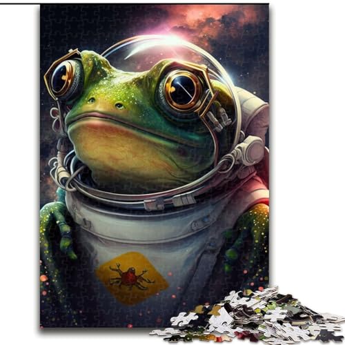 Puzzle mit 1000 Teilen für Erwachsene, Frosch-Weltraum-Astronauten-Puzzle aus Pappe, ideal für Büro, Schlafzimmer, Wohnzimmer-Dekoration, 1000 Stück(26x38cm) von MrChunlong