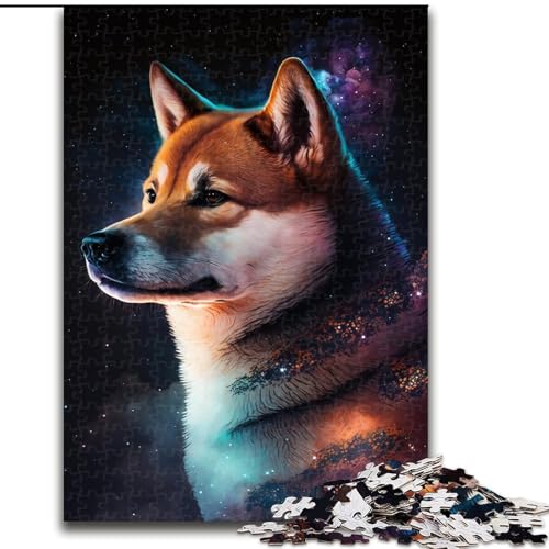 Puzzle mit 1000 Teilen für Erwachsene, Galaxy Shiba Inu-Puzzle aus Pappe, für Teenager und Familienspaß – DIY-Denkspiel als Geschenk, 1000 Teile(26x38cm) von MrChunlong