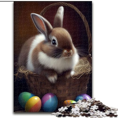 Puzzle mit 1000 Teilen für Erwachsene, Kaninchen, Osterhase, Tierpuzzle aus Pappe, anspruchsvolles Denkspiel für Teenager, Spaß für den Familienspielabend, 1000 Teile(26x38cm) von MrChunlong