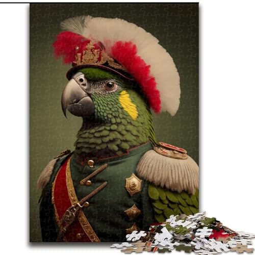 Puzzle mit 1000 Teilen für Erwachsene, Papagei in Militäruniform, aus Holz, EIN tolles Geschenk für Familienspaß, 50x75cm, für Heimdekoration, Gehirntraining Puzzle mit 1000 Teilen für Erwachsene, Papagei in Militäruniform, aus Holz, EIN tolles Geschenk für Familienspaß, 50x75cm, für Heimdekoration, Gehirntraining von MrChunlong