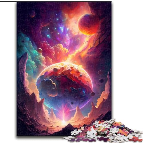 Puzzle mit 1000 Teilen für Erwachsene, Planet-Explosionspuzzle aus Holz, für Teenager und Familienspaß – DIY-Denkspiel als Geschenk, 1000 Teile(50x75cm) von MrChunlong