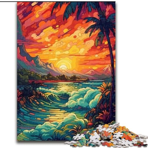 Puzzle mit 1000 Teilen für Erwachsene, schönes Strandpuzzle aus Holz, für Teenager und Familienspaß – DIY-Denkspiel als Geschenk, 1000 Teile(50x75cm) von MrChunlong