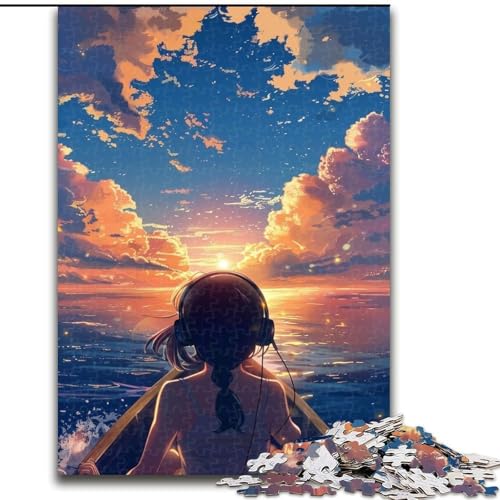 Puzzle mit 1000 Teilen für Erwachsene, wunderschöne Anime-Landschaft, aus Pappe, Familieninteraktion und Gehirntraining, Familienaktivitäts-Herausforderung, 1000 Teile(26x38cm) von MrChunlong
