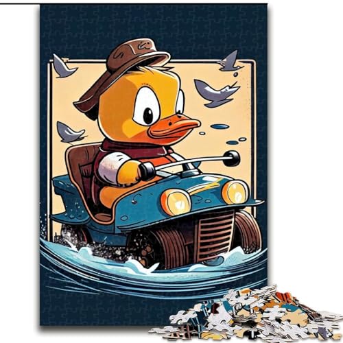Puzzle mit 1000 Teilen für Erwachsene,Fahrt mit dem Quackstar,aus Holz,perfekte DIY-Kunstdekoration oder Geburtstagsgeschenk,50x75cm,anspruchsvolles Denkspiel – entspannendes Spielzeug für Teenager von MrChunlong
