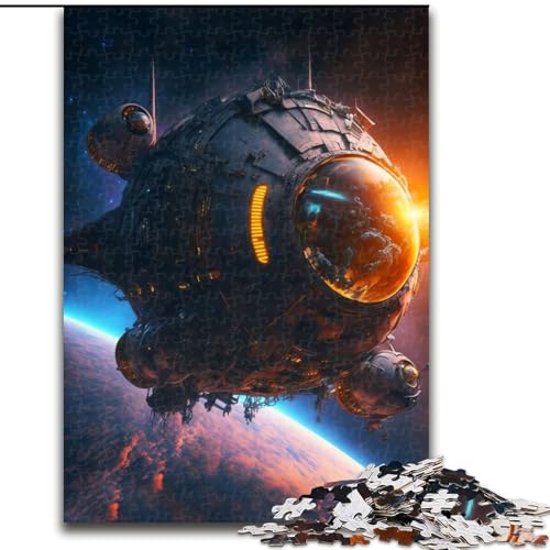 Puzzle mit 1000 Teilen für Erwachsene,postapokalyptisches Raumschiff aus Holz,perfekte DIY-Kunstdekoration oder Geburtstagsgeschenk,50x75cm,anspruchsvolles Denkspiel – entspannendes Spielzeug von MrChunlong