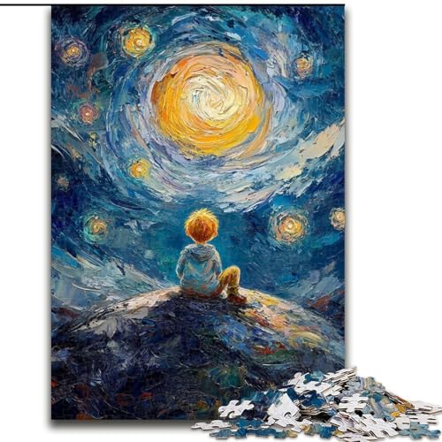 Puzzle mit 1000 Teilen für Teenager, Geschenke Der kleine Prinz des Nachthimmels, entspannendes intellektuelles Lernspielzeug, ganze Familie (Größe 50x75cm) von MrChunlong