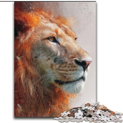 Puzzles für Erwachsene und Jugendliche, Puzzle, Löwe, Tier, Spielzeug, Lernspiele, Stressabbau, Wanddekoration (Größe 26x38cm) von MrChunlong